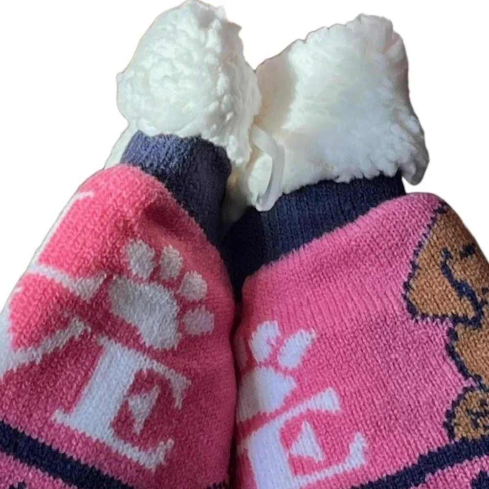 Simply Southern Camper Socks - Love*Dog - Pink/Blue - OS